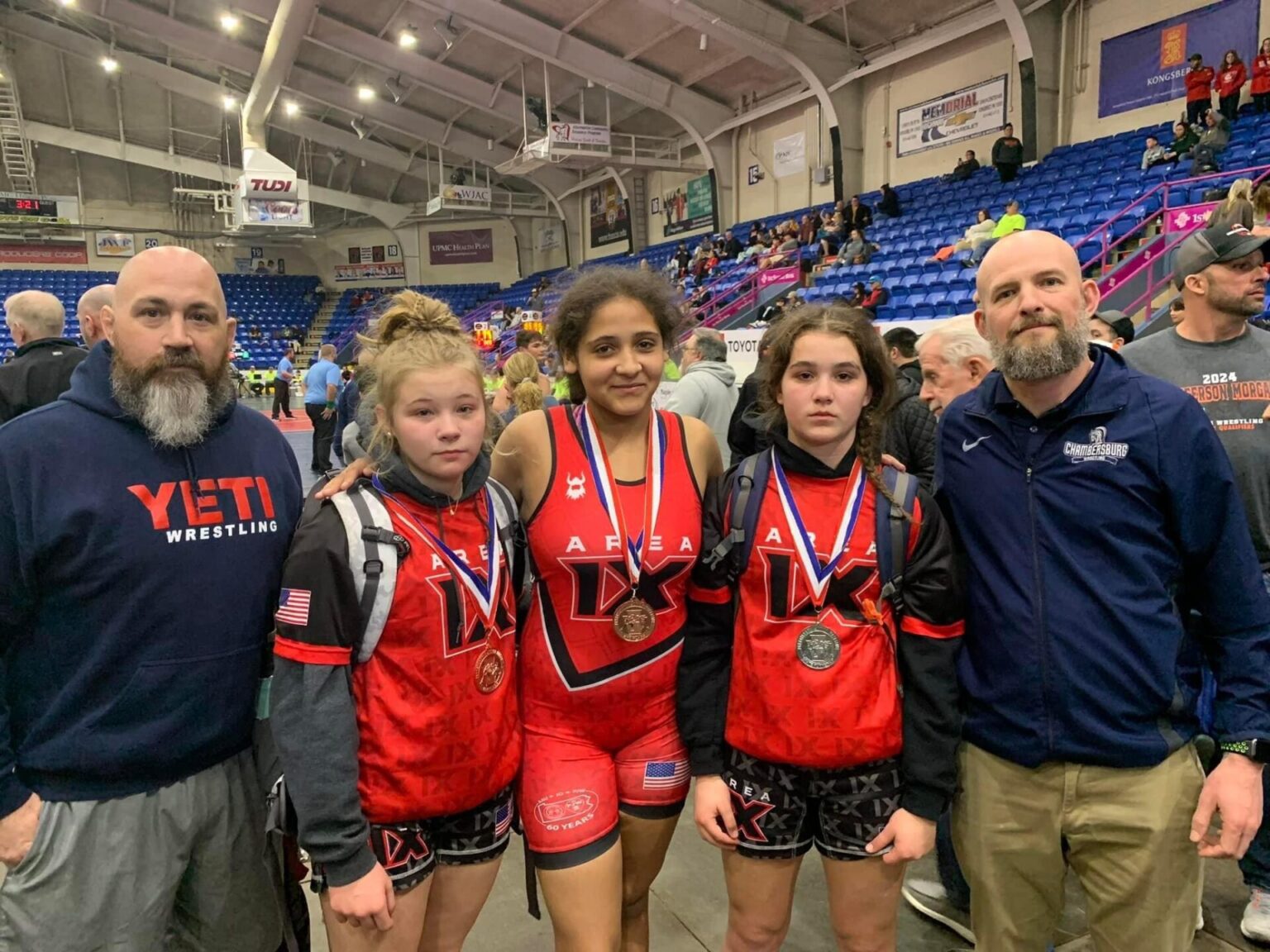 Four Franklin County wrestlers all girls medal at PJW Junior High