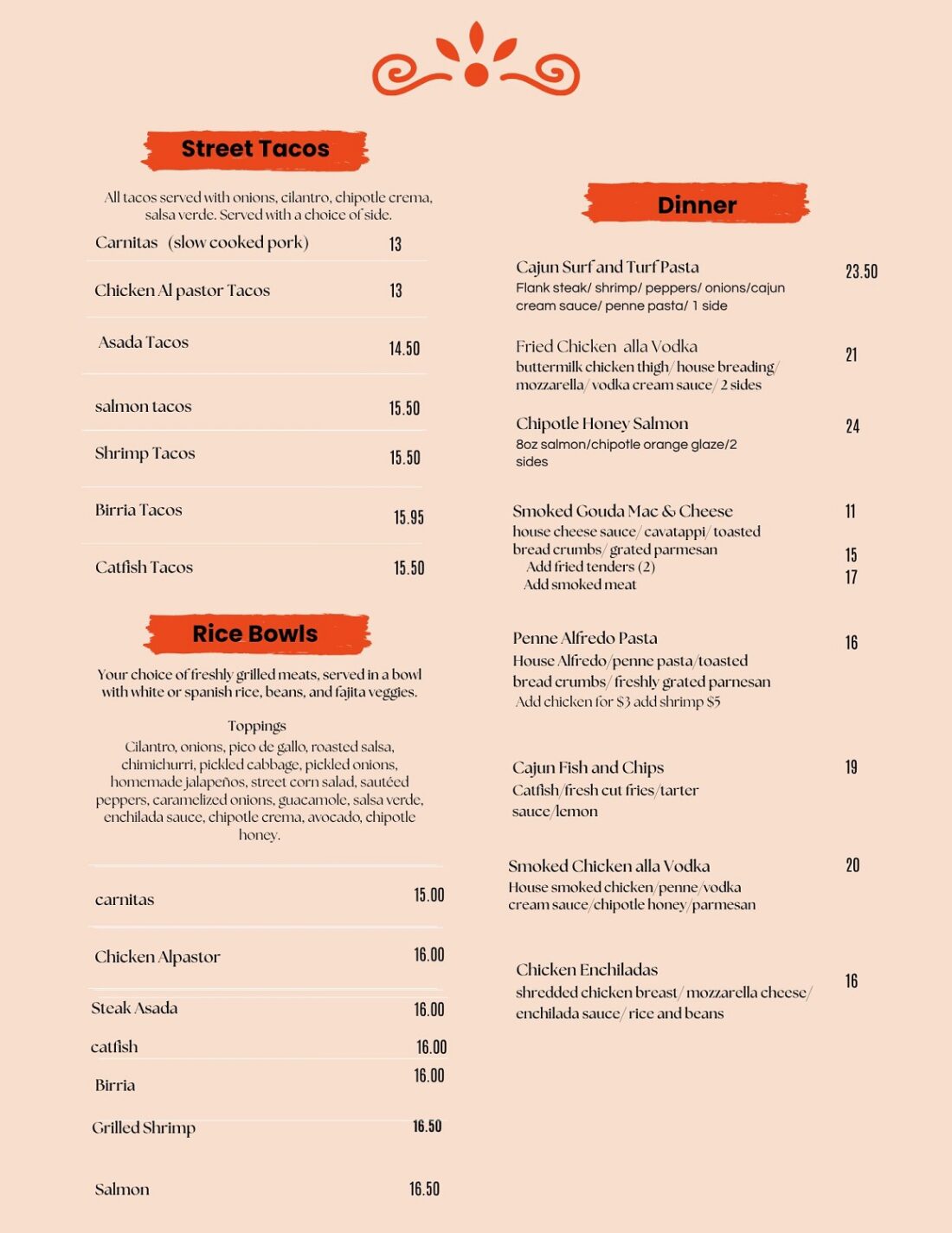 Materos Menu Dining out: Mateos Family Restaurant, something a little different ...