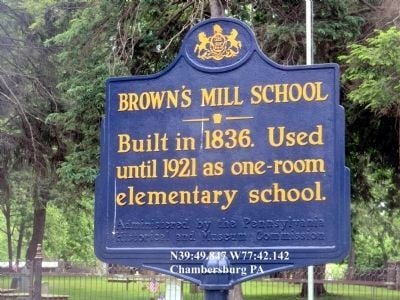 Browns Mill School sign