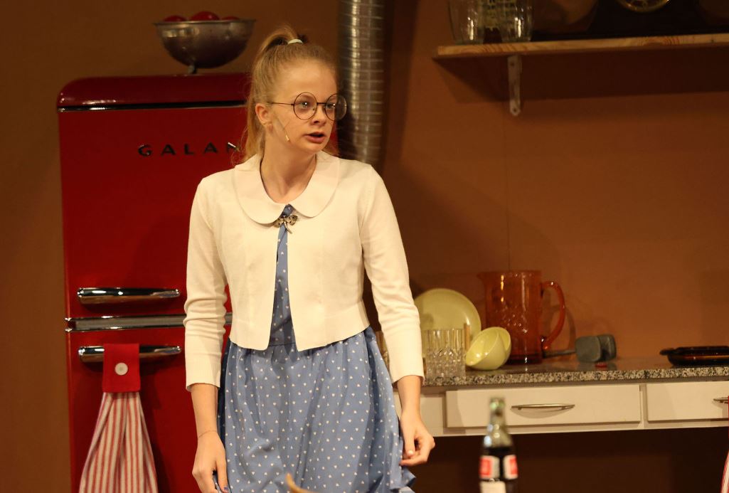 Amanda Cook portrays Susy Hendrix in Chambersburg Community Theatre’s suspenseful production of Wait Until Dark at the Capitol Theatre.