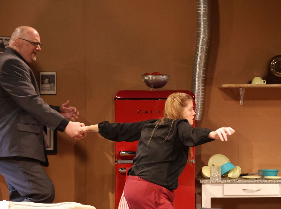 Amanda Cook portrays Susy Hendrix in Chambersburg Community Theatre’s suspenseful production of Wait Until Dark at the Capitol Theatre.