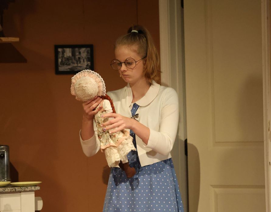 Amanda Cook portrays Susy Hendrix in Chambersburg Community Theatre’s suspenseful production of Wait Until Dark at the Capitol Theatre.